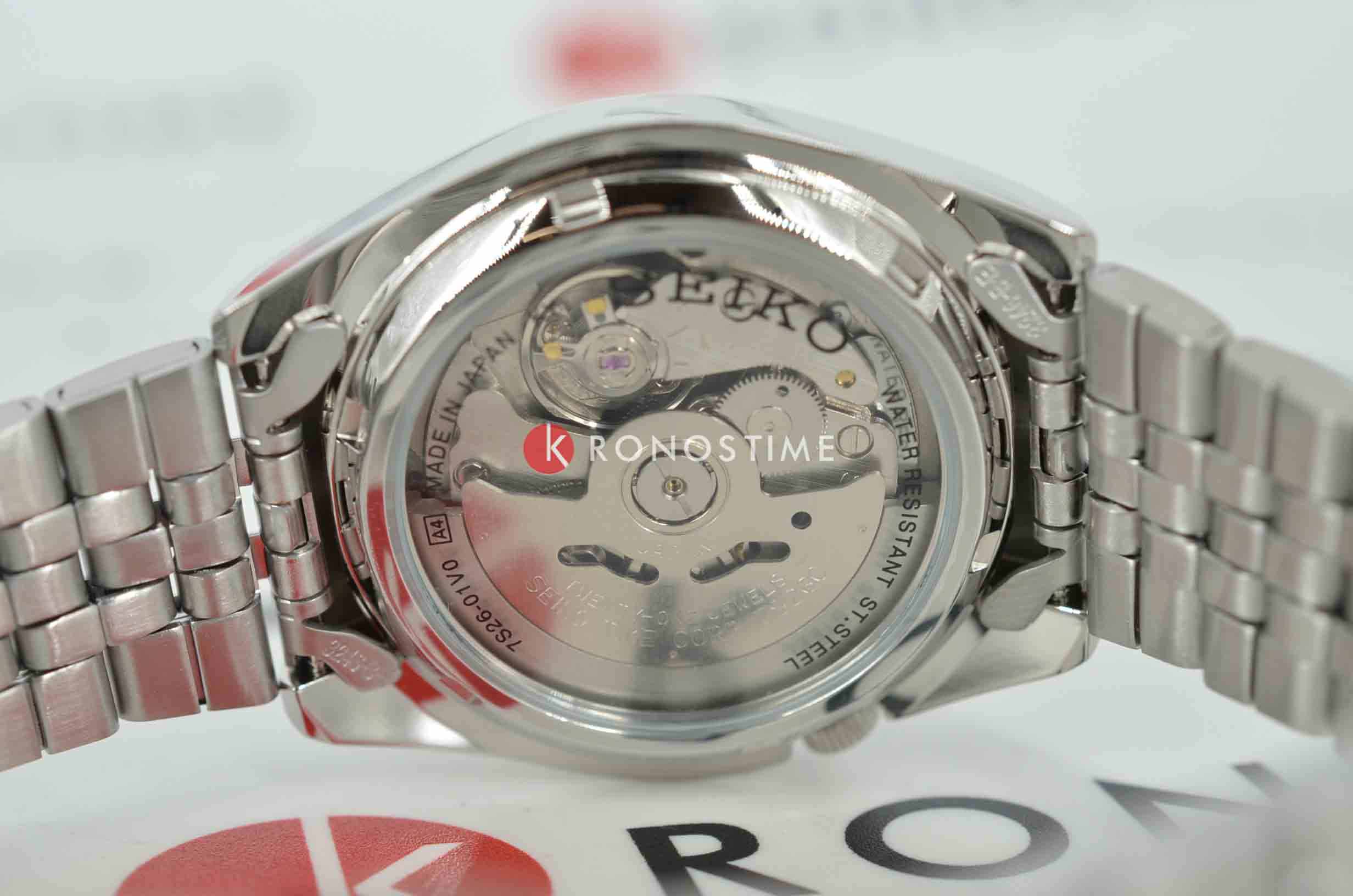 Seiko Seiko Seiko 5 SNK375J1 мужские часы черный циферблат на запястье